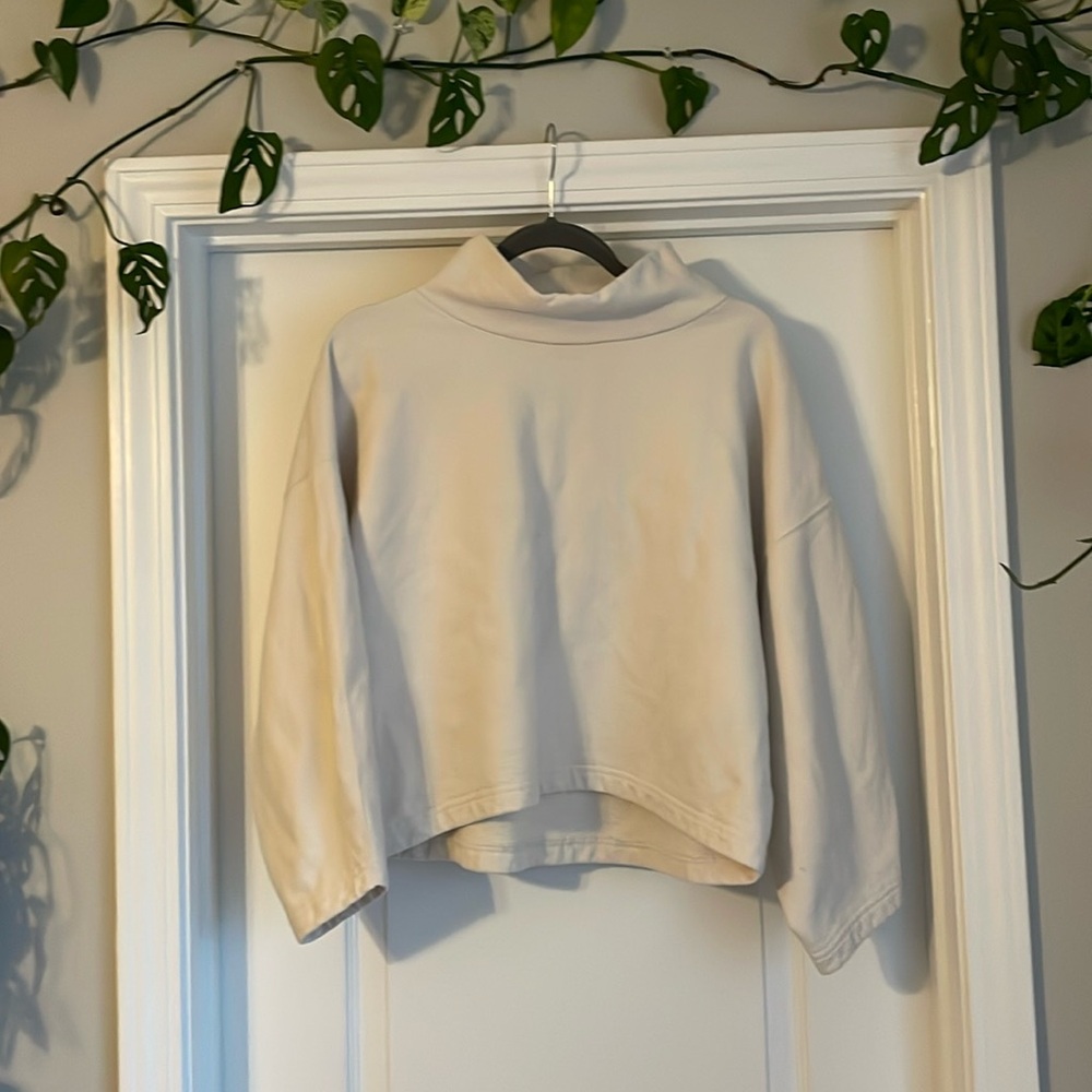 Cotton cropped sweatshirt